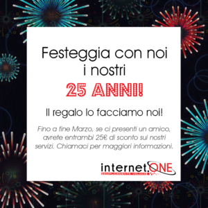 25 anni e 25€ di sconto